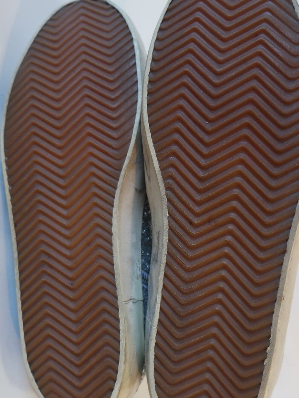 Womens Golden Goose Francy Silver Glitter High Top Sneakers EUR 39/US 9 - Picture 9 of 12